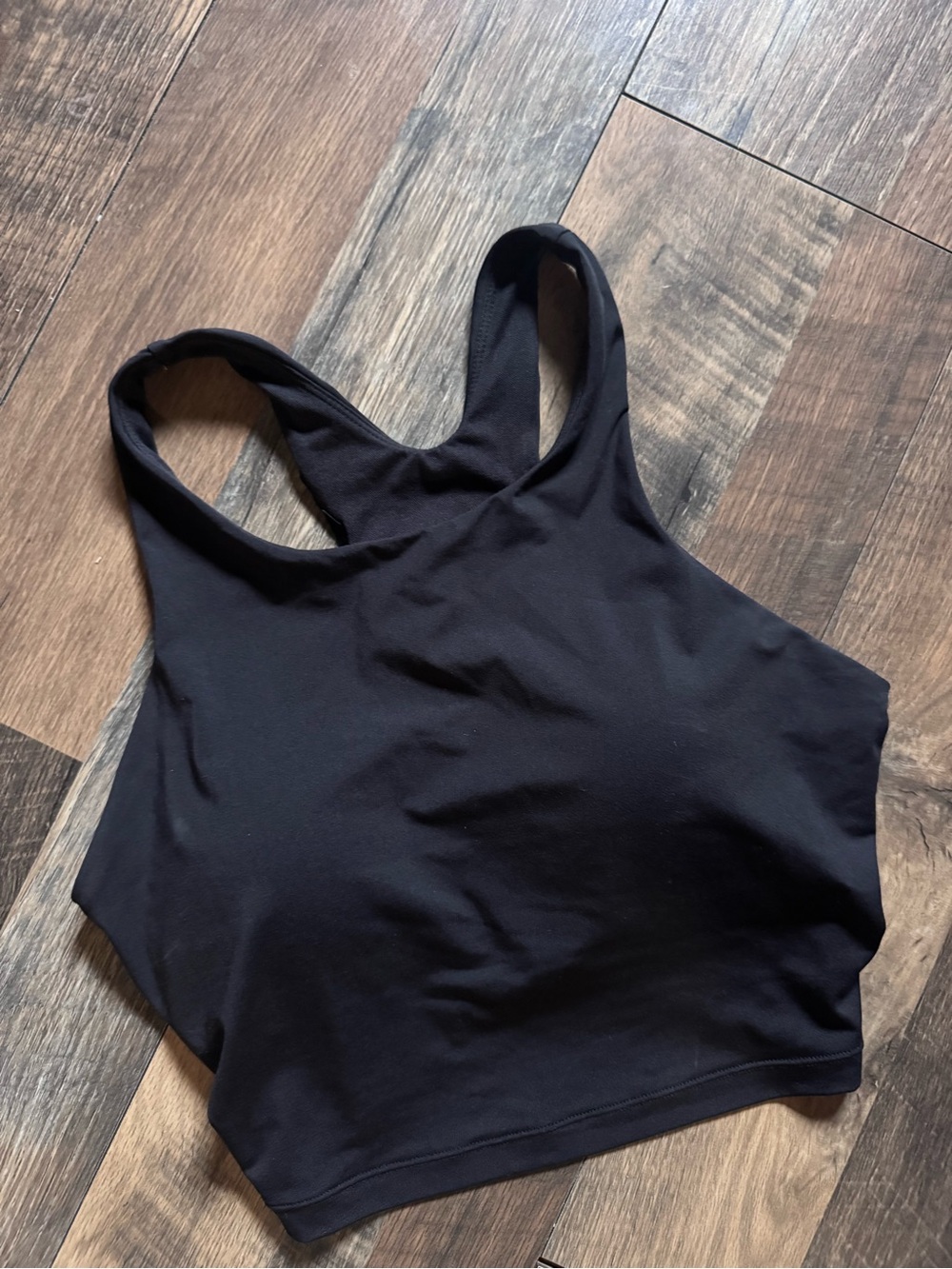 CRZ YOGA Black Racerback Cropped Sports Tank